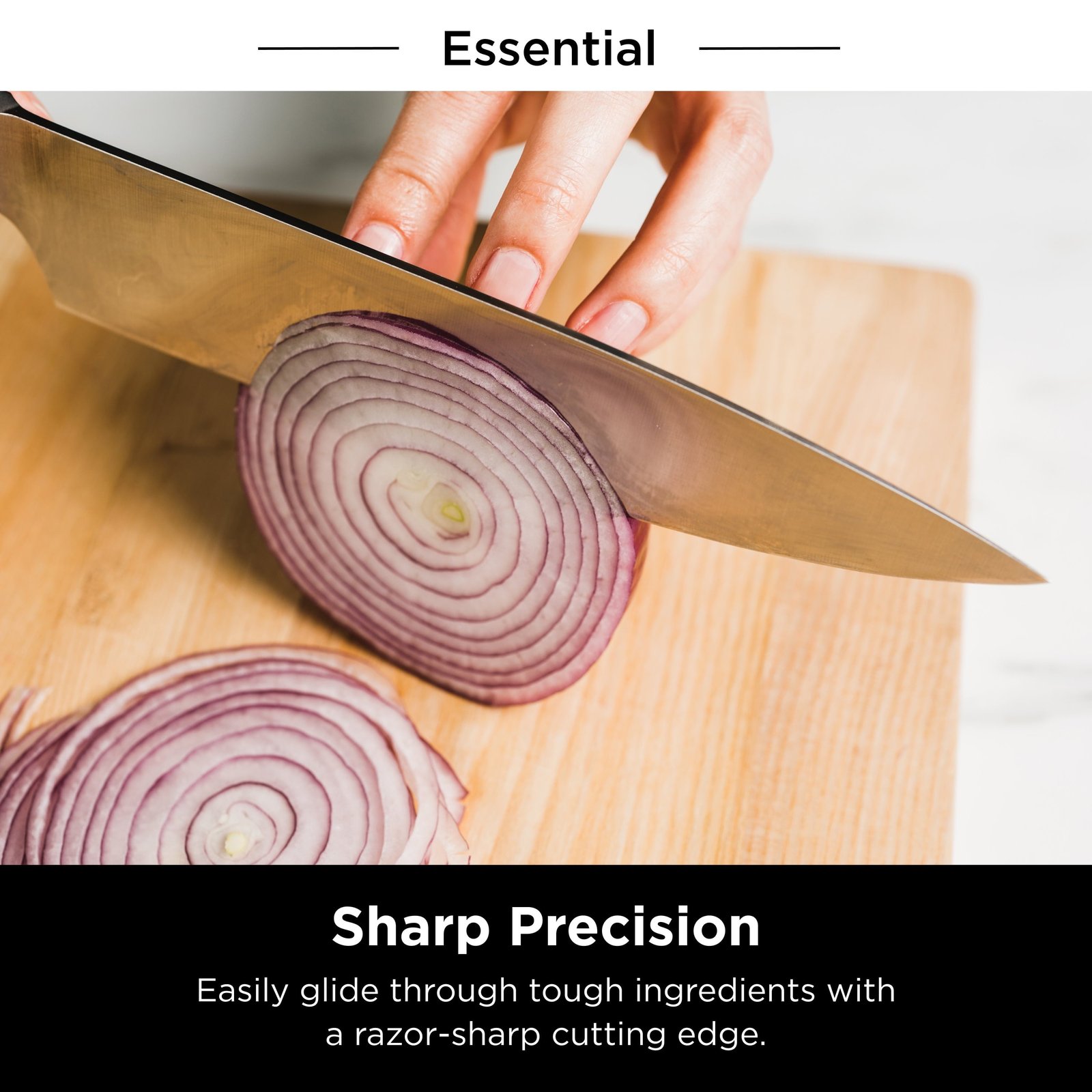 Ninja Foodi NeverDull 10-Piece Essential Knife System with Sharpener, Stainless Steel, K12010 Black/Gray