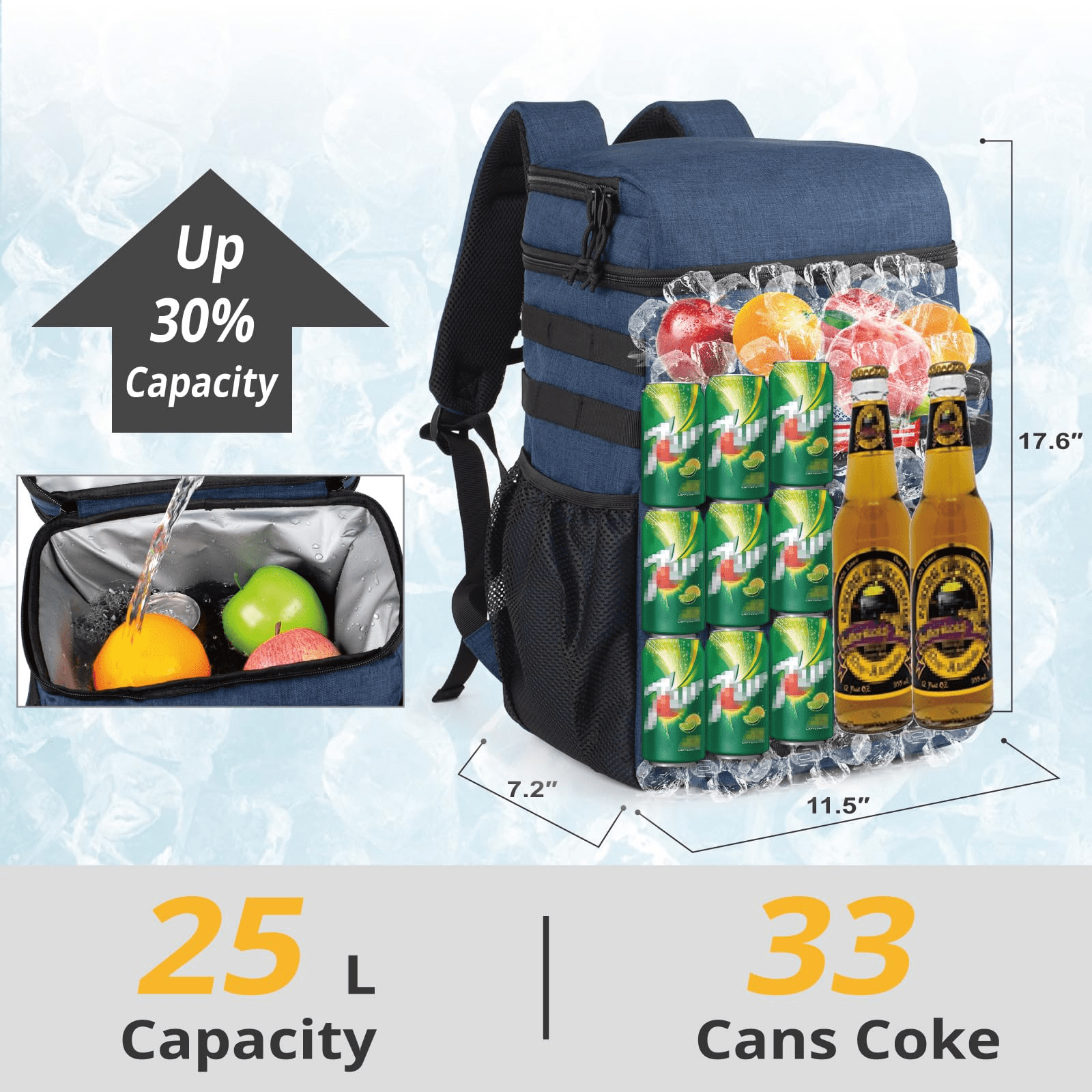 Tactical Backpack Cooler,Soft Lightweight Leakproof Cooler Backpack,Insulated Cooler Bag,Portable Soft Cooler Bag Waterproof for Beach, Travel, Camping, Picnic, Hiking