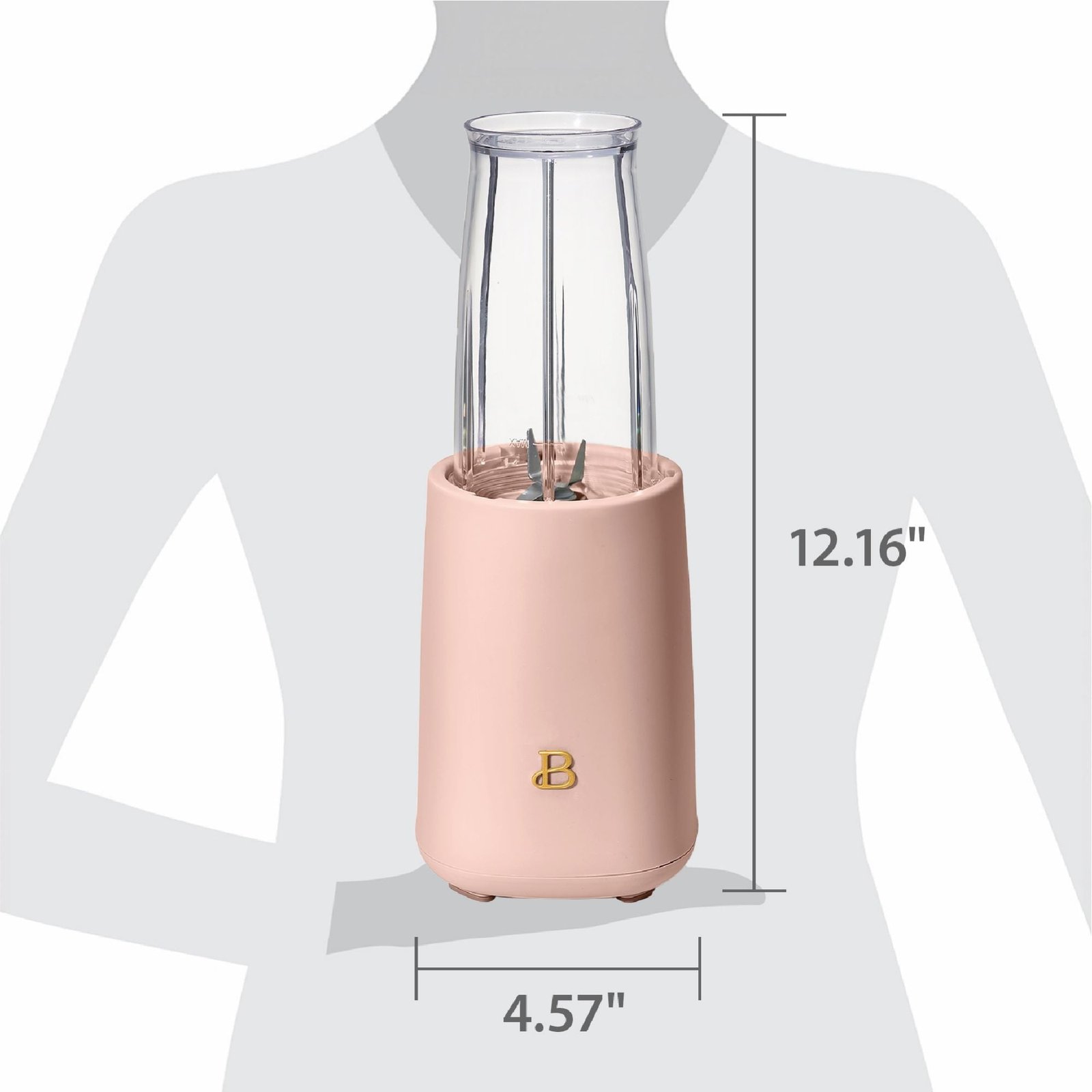 Beautiful Personal Blender Set with 12 Pieces, 240 W, Rose by Drew Barrymore