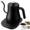 DBPOWER 1200W Electric Gooseneck Kettle, Black with Automatic Shut-off