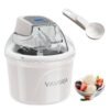 VAVSEA 1.5 Qt Ice Cream Maker with Scoop, Ice Cream Machine with LCD Digital Display & Timer, Double-Insulated Freezer Bowl, Sobert Maker for Gelato, Frozen Yogurt, Drinks, White