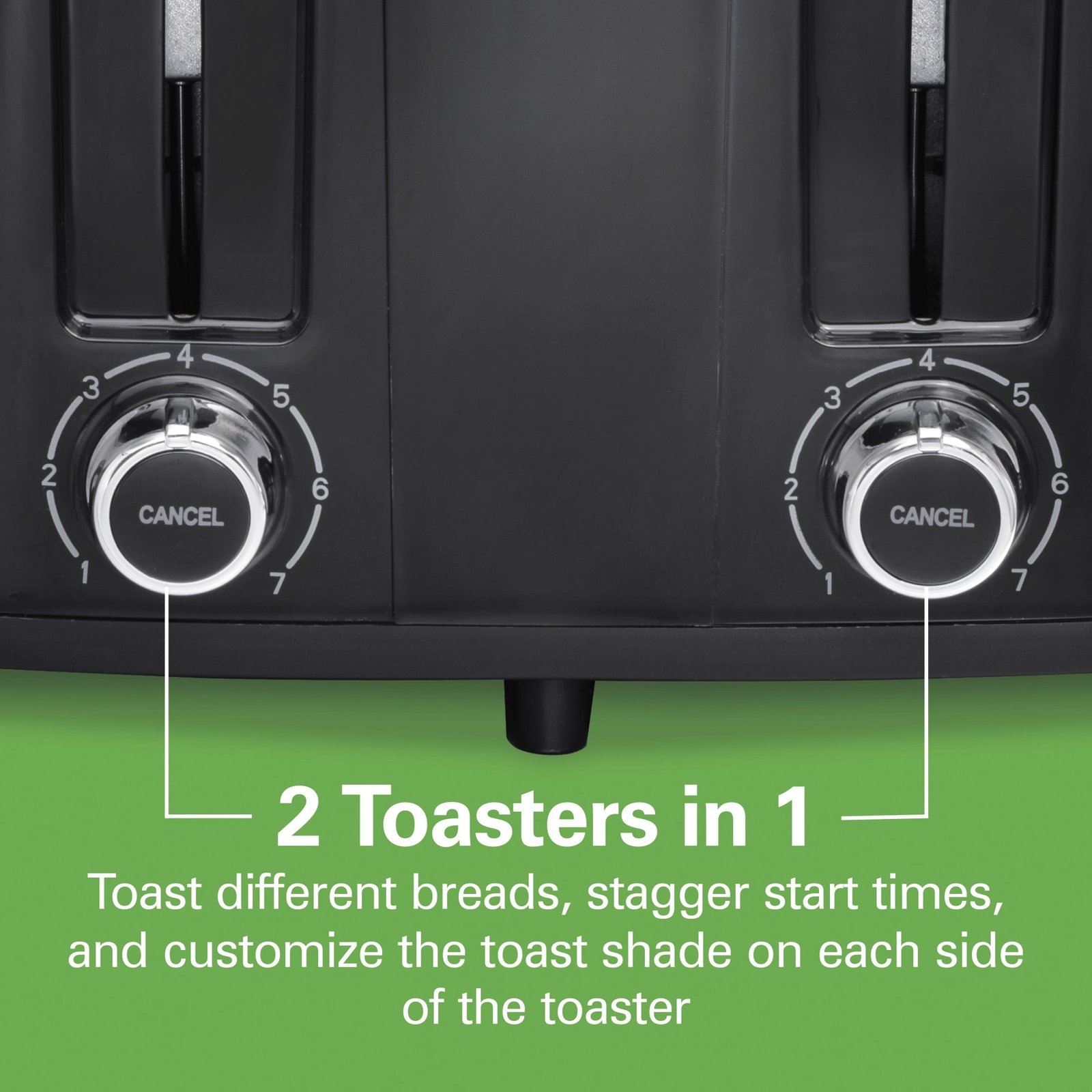 Hamilton Beach 4-Slice Toaster with Extra-Wide Slots, Toast Boost, and Removable Crumb Tray, Black