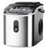 Simzlife Countertop Ice Maker with Handle, Portable Ice Machine with Basket and Scoop, 9 Bullet Ice In 6 Mins, 26Lbs/24H, Self-Cleaning